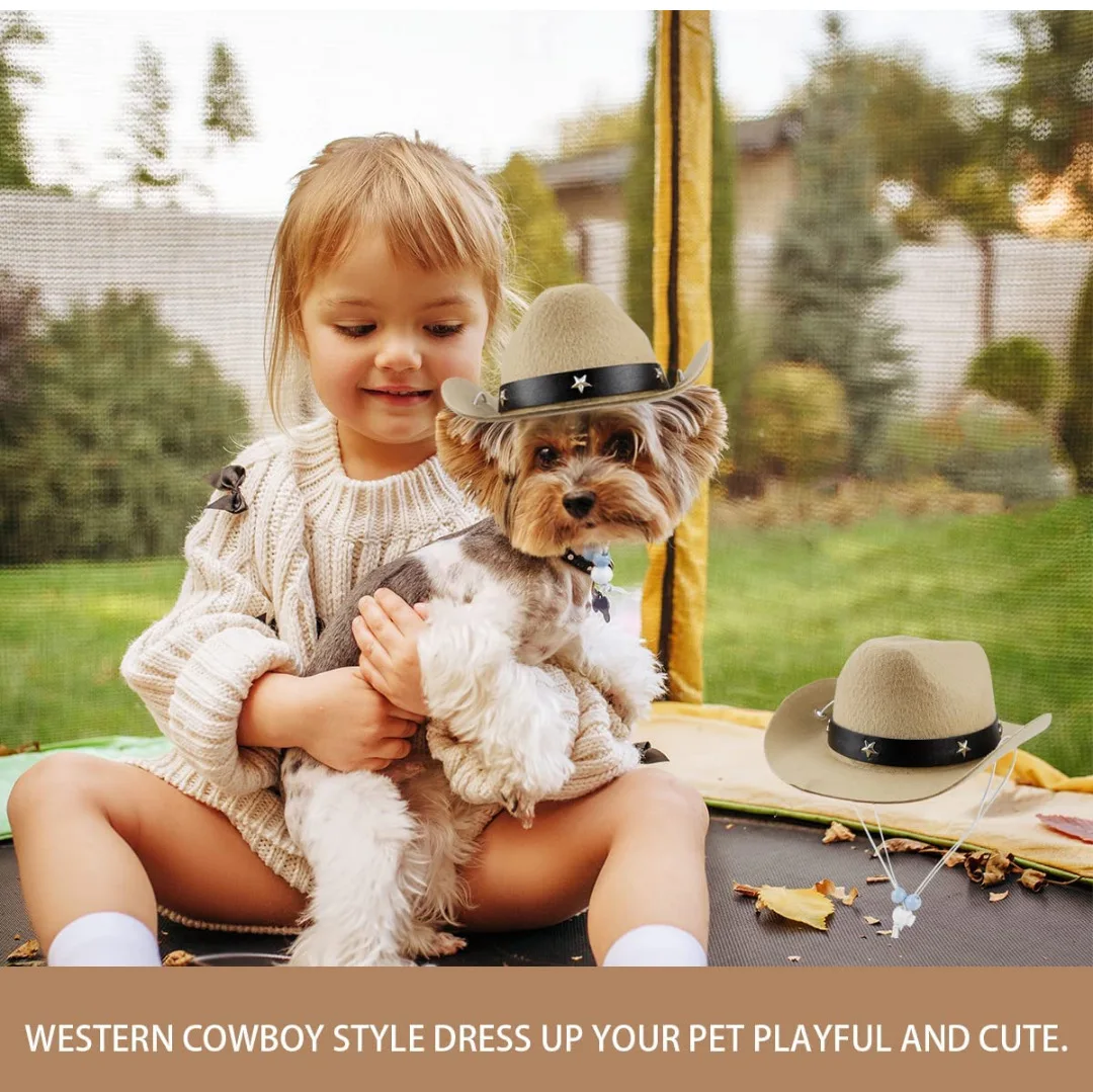 Chapeau de Cowboy Chic pour Petit Chien | Bouledogue Français & Plus - 2025 - Vêtement et accessoires pour chiens - Doglovedesign