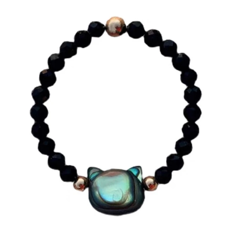 Lovely Dark Per Cat Ring Energy Black Per Cat Ring Healing Crystal Stone Anelli Da Dito Per Amanti Degli Animali Donne Ragazze