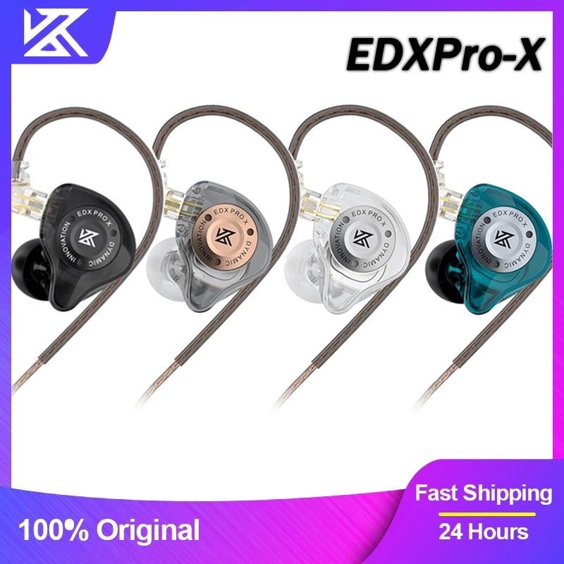 2024 Nuovo Kz Edx Pro X Auricolare Dinamico Monitoraggio In-Ear Auricolari Hifi Bass Cuffie Cablate Sport Gaming Riduzione Del Rumore Auricolare