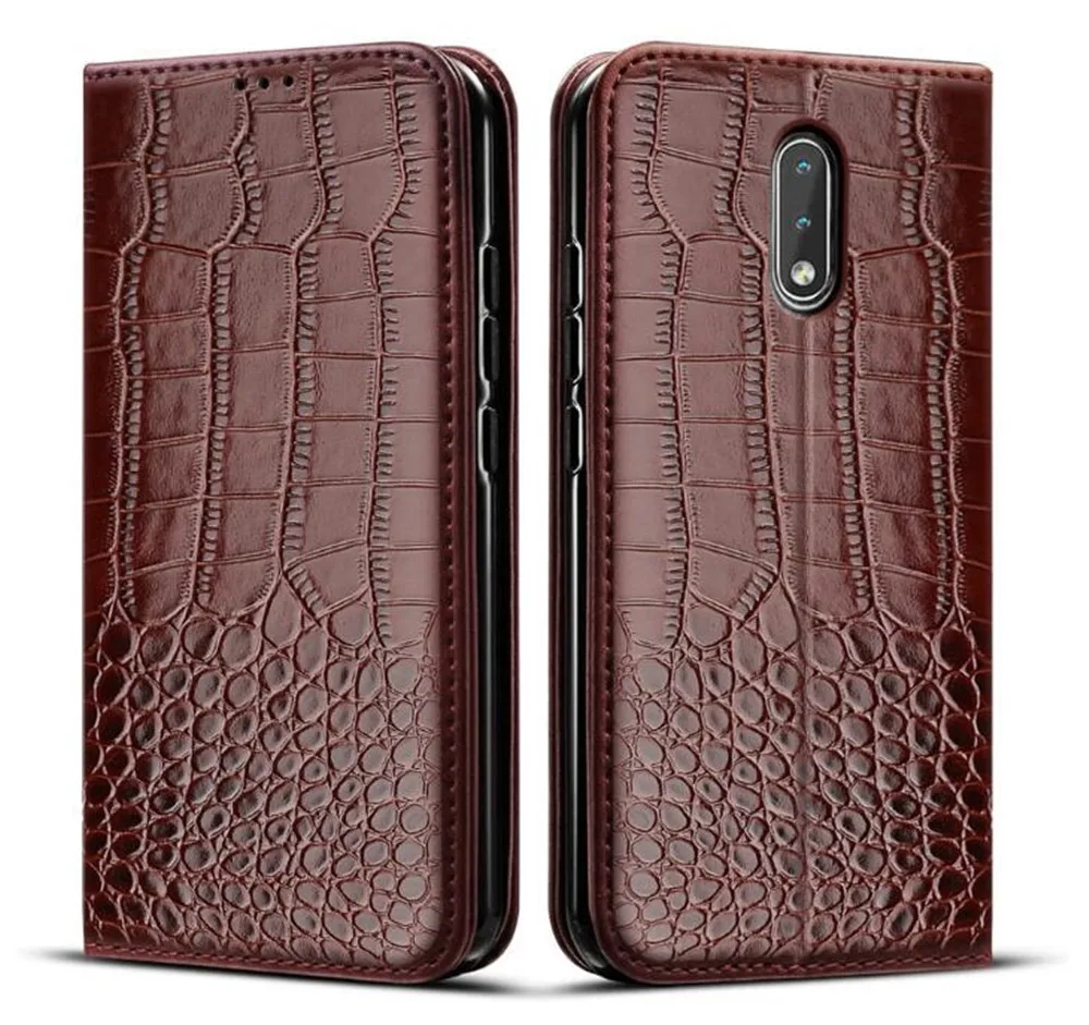 Elegant Leather Flip Wallet Case - Premium Cover with Card Slots and Stand Function