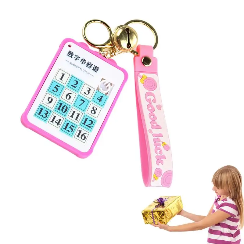 Slide Puzzle Game Number Keychain Pendant Puzzle Keyring Tangram Jigsaw Intelligence Puzzle Hung Key Chain Decorations Brain moyu keychain mini 3x3x3 packing magic cube brain teaser stickerless cube keychain keyring puzzle cube key chain toys