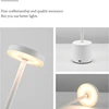 LED Touch Desk Lamp Rechargeable Metal Table Lights 3 Color Dimmable Bedside Modern Style Bedroom Bar Dinner Decor Lighting 4