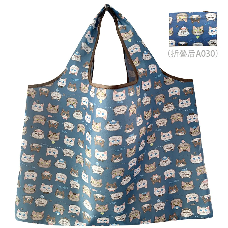 Foldable Eco-Friendly Oxford Cloth Shopping Bag - Large Portable Grocery Tote