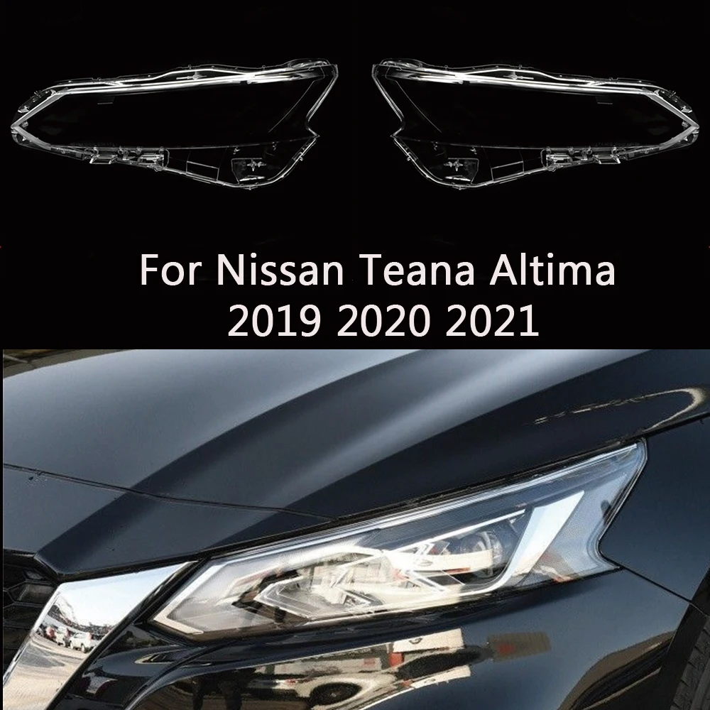 

For Nissan Teana ALTIMA 2019 2020 2021 Headlamp Lens Cover Headlights Shell Transparent Lampshade Replacement Glass Lamp Shade