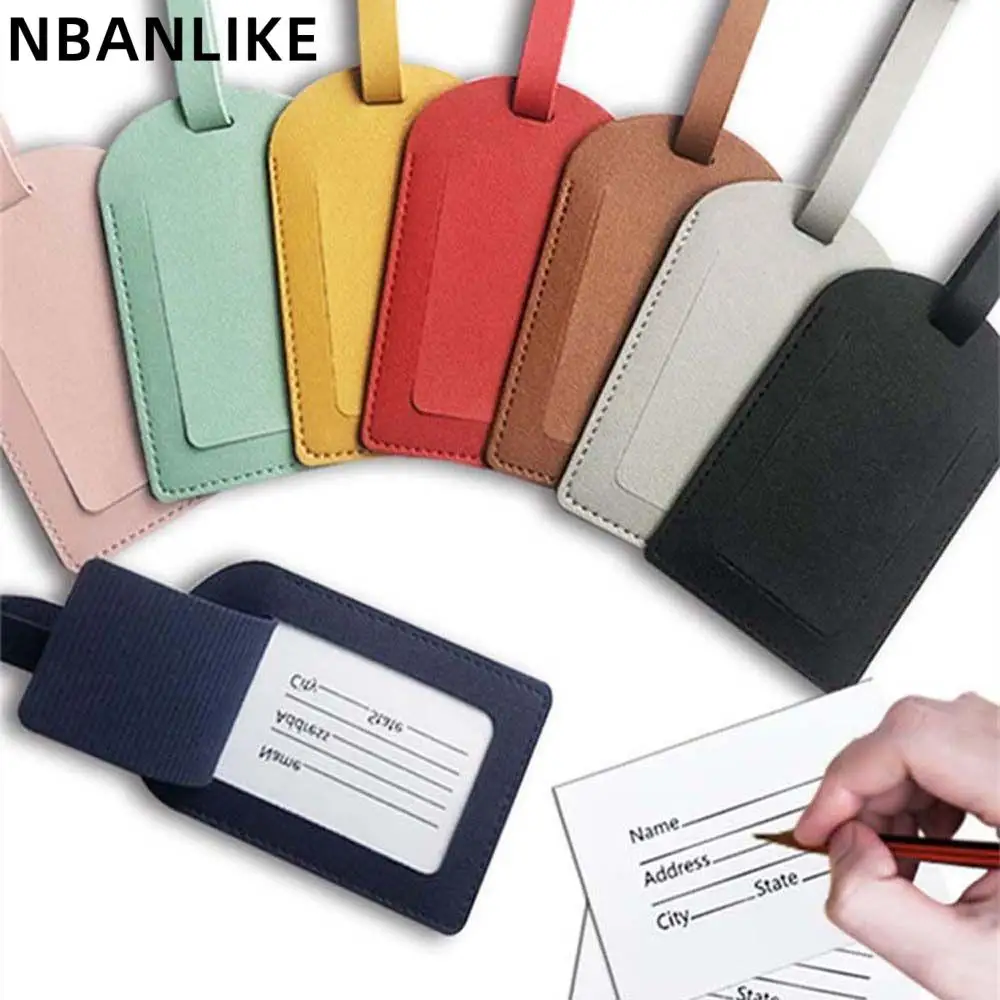 

1PC PU Material Color Airplane Luggage Tag Boarding Pass 11.1*7cm Light Soft Travel Airplane Suitcase Tag