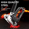 4 In 1 Manual Nailing Gun Construction Stapler Heavy Duty Air Nail Woodworking Special Staple Book Household DIY With 600 Staple 5