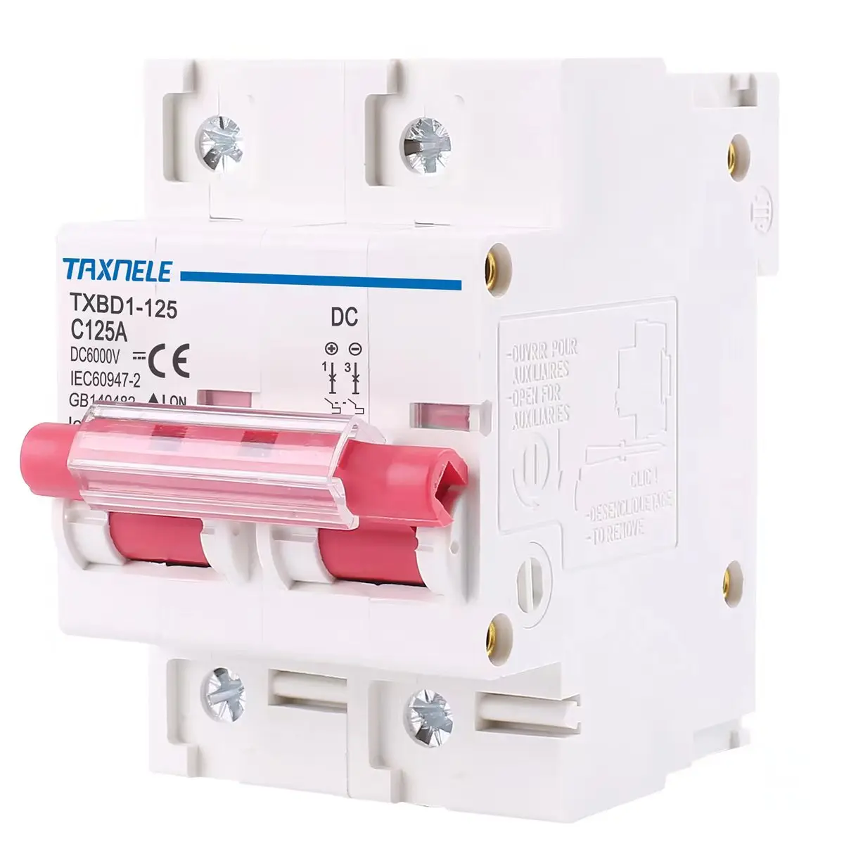 DC 600V Solar Mini Circuit Breaker Battery Switch 125A 100A 2P DC MCB Photovoltaic PV System