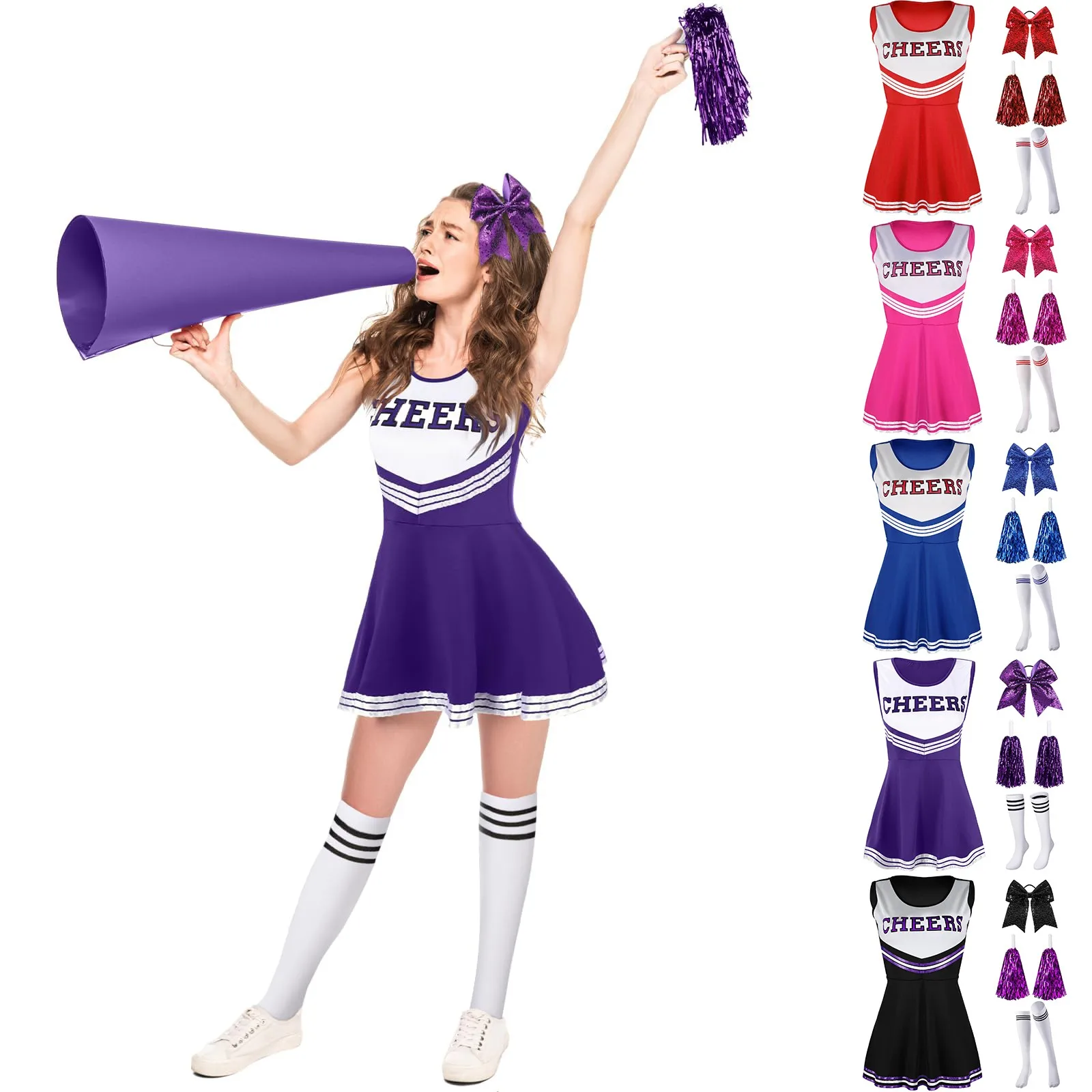 Women Dress Sets Cheerleading Dress Costumes Cheerleading Performance Costumes Uniforms for Party Supply