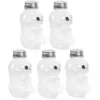 5 Pcs Rabbit Transparent Special-shaped Bottle Milk Water Bottles The Pet Juice Containers for Party 1