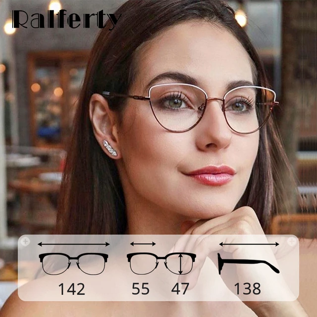 Ralferty Women's Glasses Frames Luxury Brand Designer Cat Eye Glasses  Eyeglasses Frame