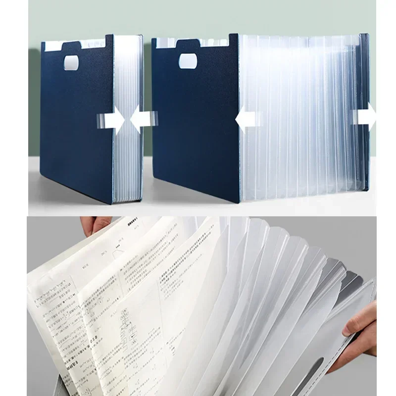 Vertical Organ Pack Examination Paper Storage Sorting Multilayer File Folders With Classification Expansion Bag A4 Paper Holder