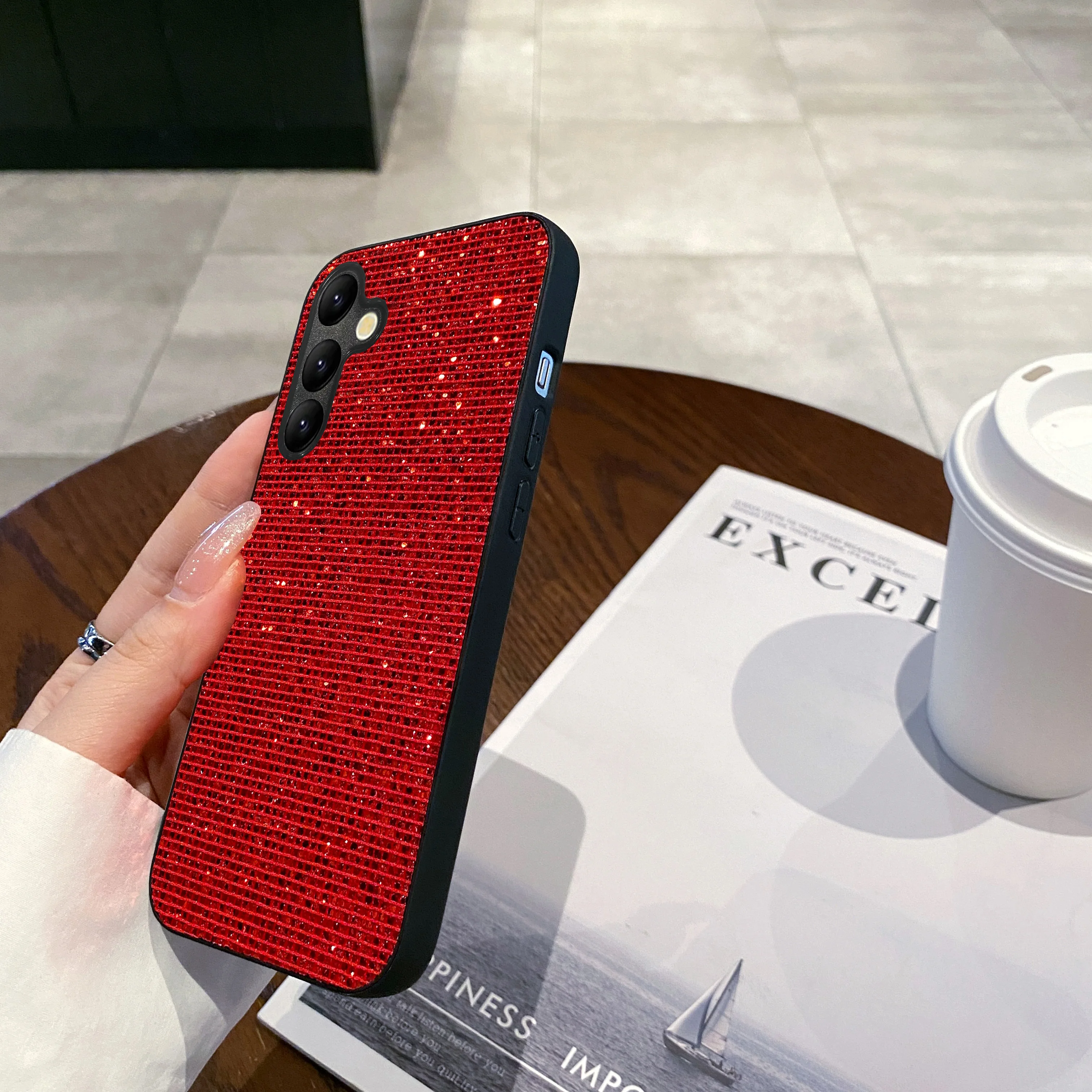Luxury Shiny Colorful Grid Pattern Fashion Phone Case - TPU Shell