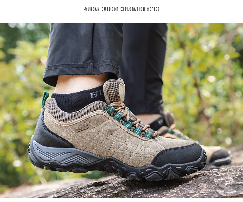 HUMTTO Wanderschuhe Herren Luxus Designer Winter Klettern Trekking Turnschuhe für Männer Leder Outdoor Sport Arbeit Mann Schuhe 110282 A – Detail 3
