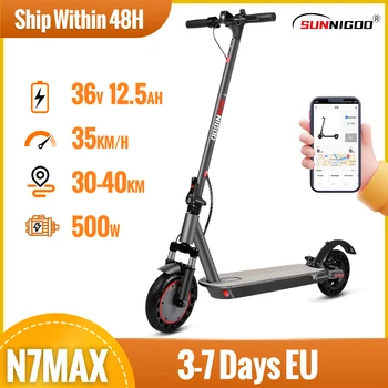SUNNIGOO N7MAX Scooter elettrico 500W Motore 36v12.5ah 35KM/H Velocità massima 35KM Lungo raggio 10 pollici con assorbimento degli urti APP Escooter