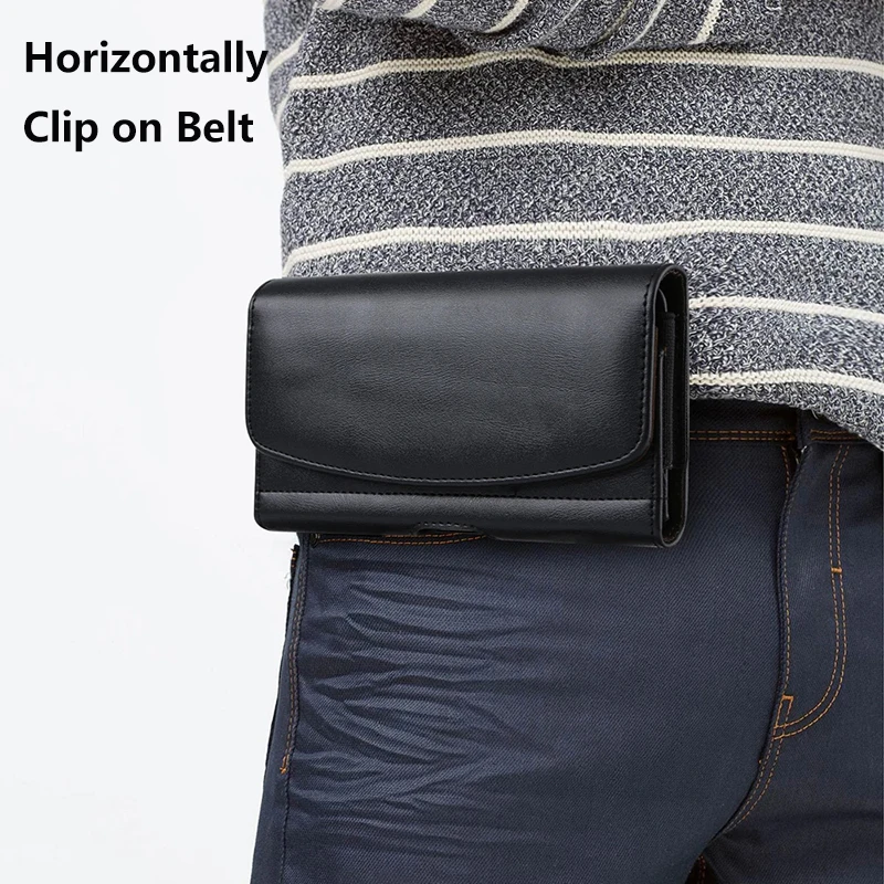 Phone Holster Belt Clip Case Holder Leather Pouch Waist Bag for iPhone 15 14 Pro Max for Samsung S24 S23 Ultra in 6.8