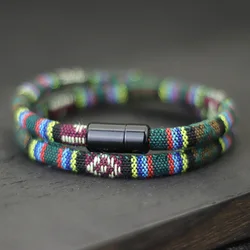 Bohemian Herren Magnetseilarmband - Abenteuer Strand Surf Zubehör