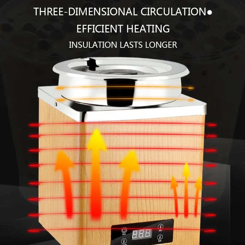 우유 워머 진주 냄비, 7L 진주 타피오카 밀가루 단열 냄비, 220V, 600W 전자 수프 냄비