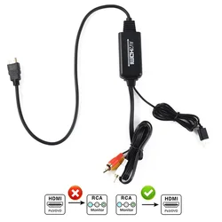 Universal AV to HDMI Converter with NTSC/PAL Support (AV TO HDMI male)