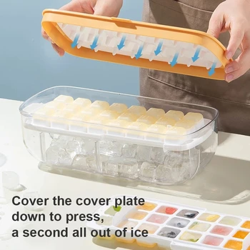 2022 Silicone Ice Mold And Storage box 2 In 1 Ice Cube Tray Making Mould Box Maker Bar Kitchen Accessories Utensils Home Gadgets 1
