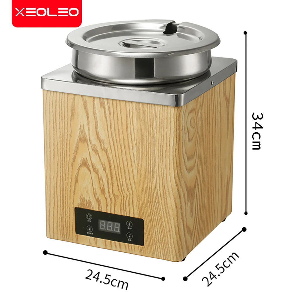 XEOLEO 7L Pearl Pot Brown Sugar Pearl Warmer Stainless Steel Rice Tapioca Sago Thermal Insulation Pot 6