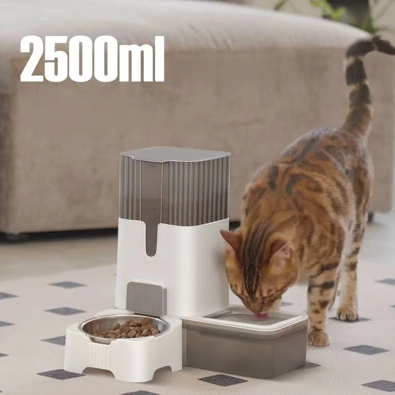 

Large Capacity Automatic Cat Food Dispenser Drinking Water Bowl Pet Supplies Wet and Dry Separation Dog Food Container