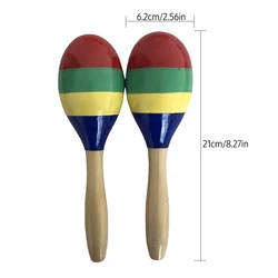 Vibrant Wooden Maracas Rumba Shakers (M8)