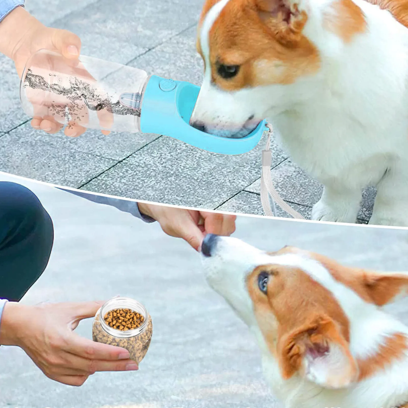 Portable Dog Water and Food Container for Small Pets
