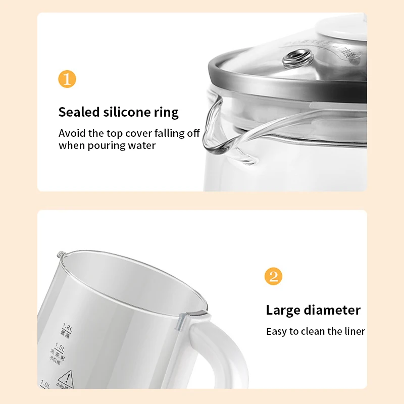 New 2024 220V CHIGO Health 1.8L pot automatic multifunctional tea maker household electric heating kettle CHIGO 5