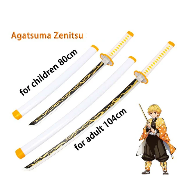 Lâmina de aço carbono Arma Cosplay caçador de demónios desenhos animados a  espada Zenitsu Agatsuma 104cm - China Katana e Katana espada preço
