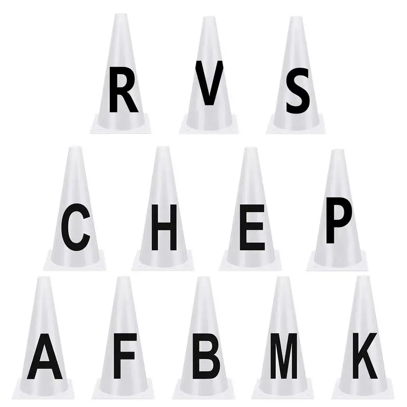Dressage Letters White Dressage Cones With Letters Competition Markers Stackable Sports Training Cones For Equestrian