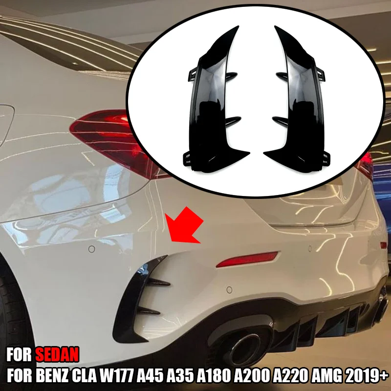 Cubierta Rejilla Ventilación Parachoques Trasero Para Mercedes Clase A W177 AMG Line 2018+