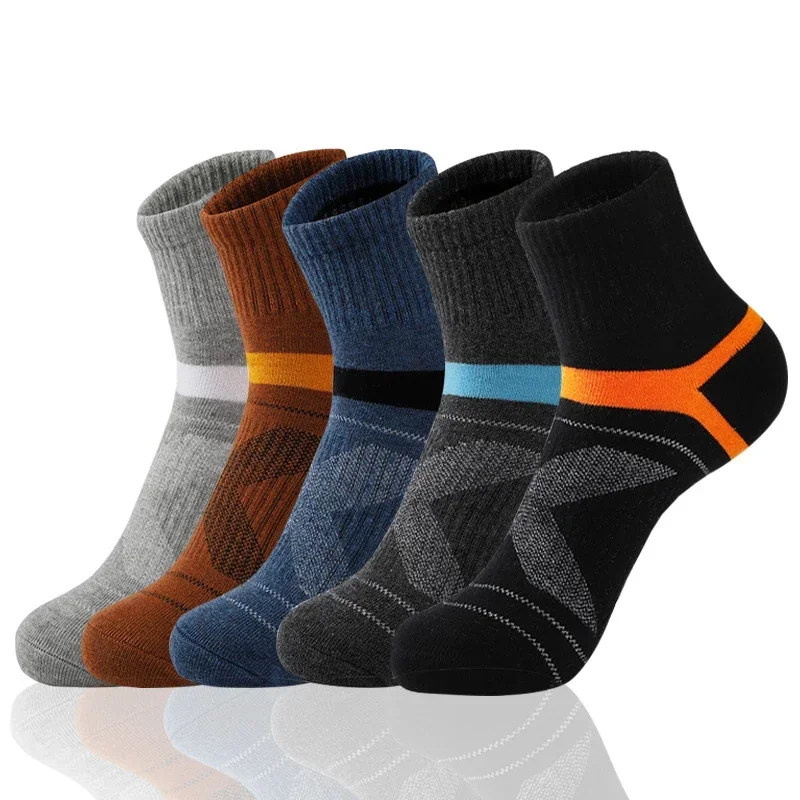 1 Pairs Men's Running Socks Cotton Absorb Sweat