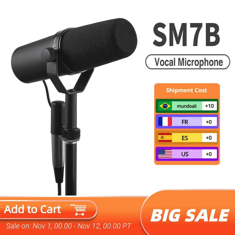 SM7B Professional Dynamic Microphone Studio Microphone Advertising