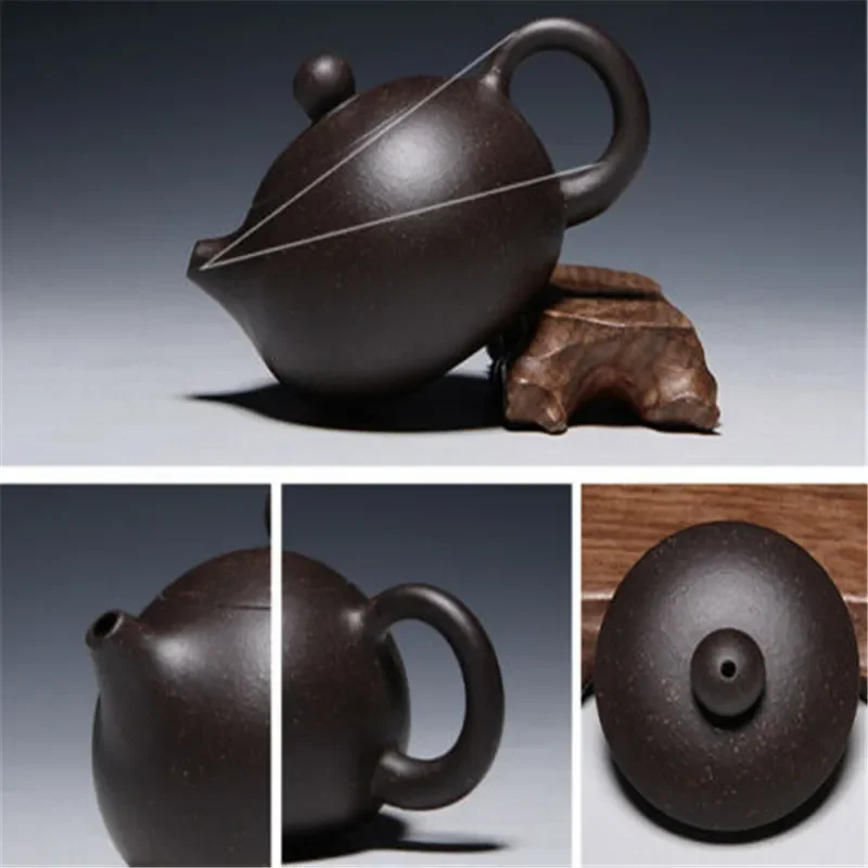 90ml Tea Set 3oz Marked Tea Pot Ball Shaped Infuser Holes Real Yixing Zisha Kungfu Pots Clay Teapot Gift Send Zisha Cup