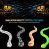 Creative Remote Control Snake Infrared RC Interactive Cat Toys Rattlesnake With USB Cable Funny Trick Terrify Toys For kids 2