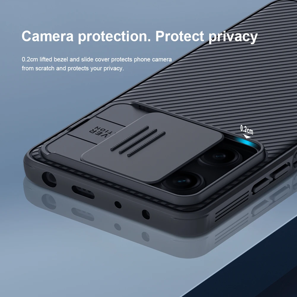 NILLKIN For Xiaomi POCO X5 Pro 5G Case CamShield Pro Case Slide Camera Privacy Protection Back Cover For Xiaomi POCO X5 Bumper 3