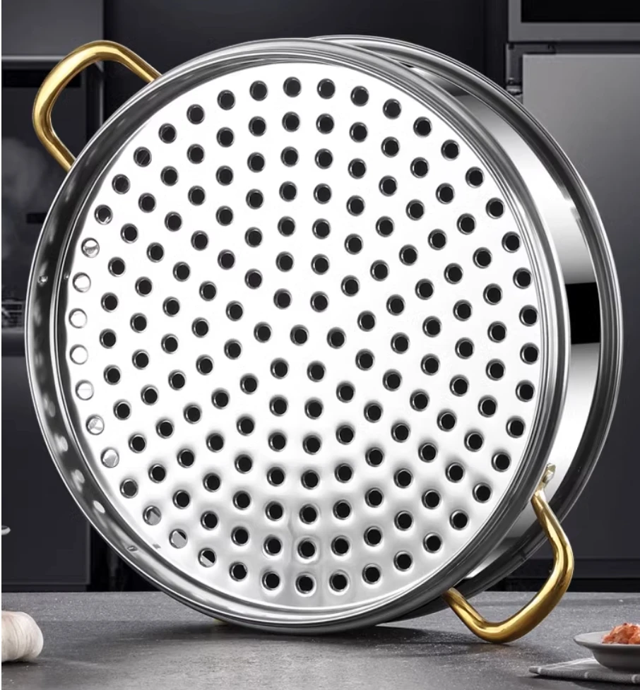 316 stainless steel steamer commercial household large capacity steamed buns double three multi-layer large steamer 3
