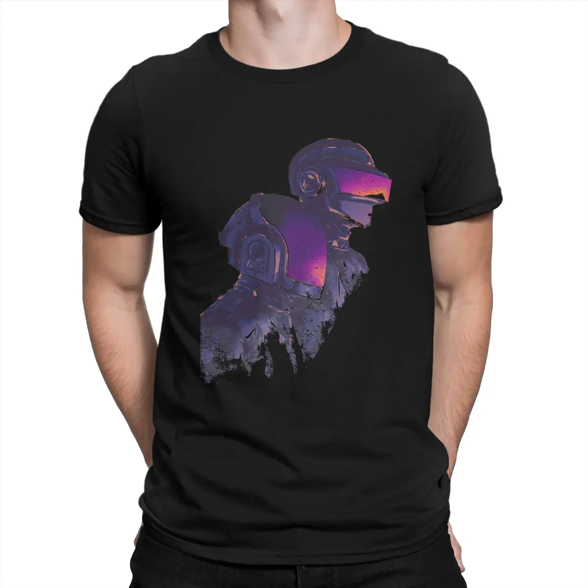 

About Space Odyssey Men's T Shirt Daft Punk Hipster Tees Short Sleeve Crewneck T-Shirt 100% Cotton Birthday Gift Clothes