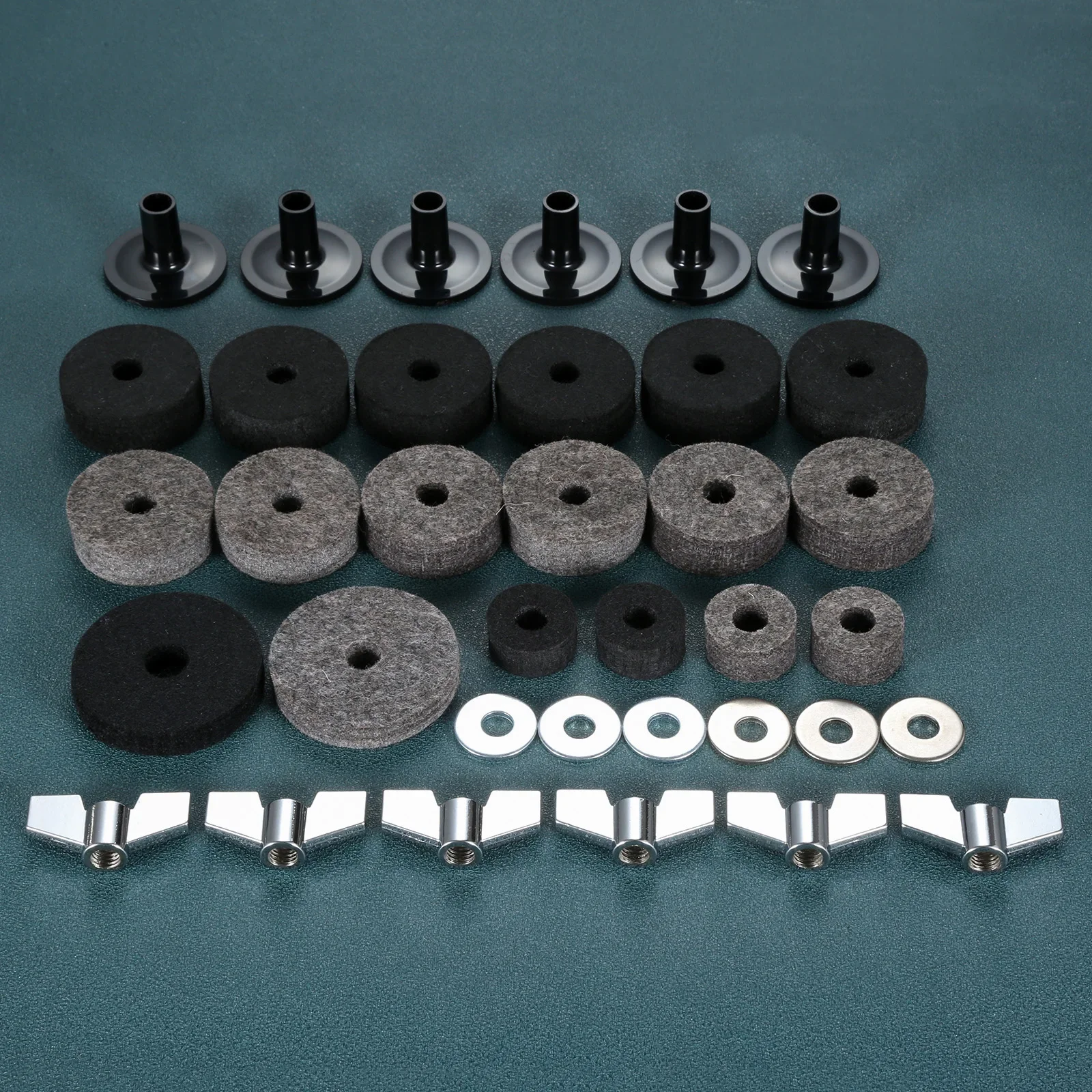 18PcssetCymbalFeltsHiHatClutchFeltHiHatCupFeltCymbalStand