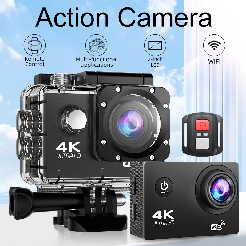5K dual-screen action camera with WiFi direct connection autofocus ...
