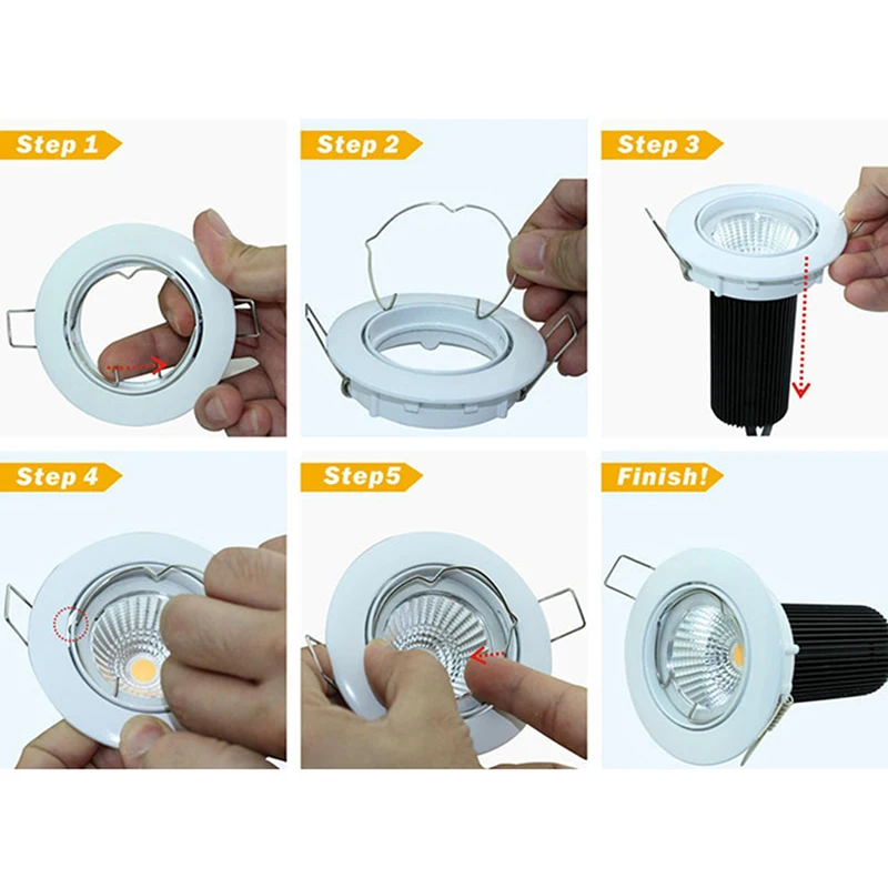 LED Light Bracket MR16 MR11 Light Cup Card Ring Downlight Spotlight Spring Lamp Retaining Clip