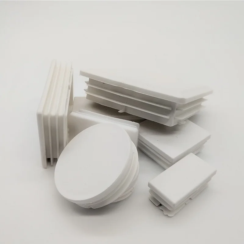 4Pcs Chair Leg Plastic Whitle End Cap Square Tube Insert White 15mm 20mm  30mm 40mm Anti Slip Feet Protector Pads Home Decor