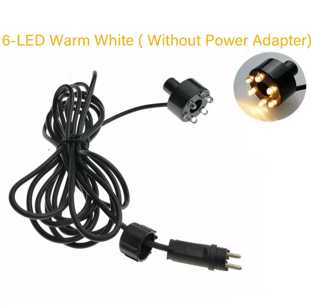 Aquarium Light Aquarium Lamp 1/2/4pcs Underwater 6-LED Light Ring For Fountain Pond Garden No AC Adapter