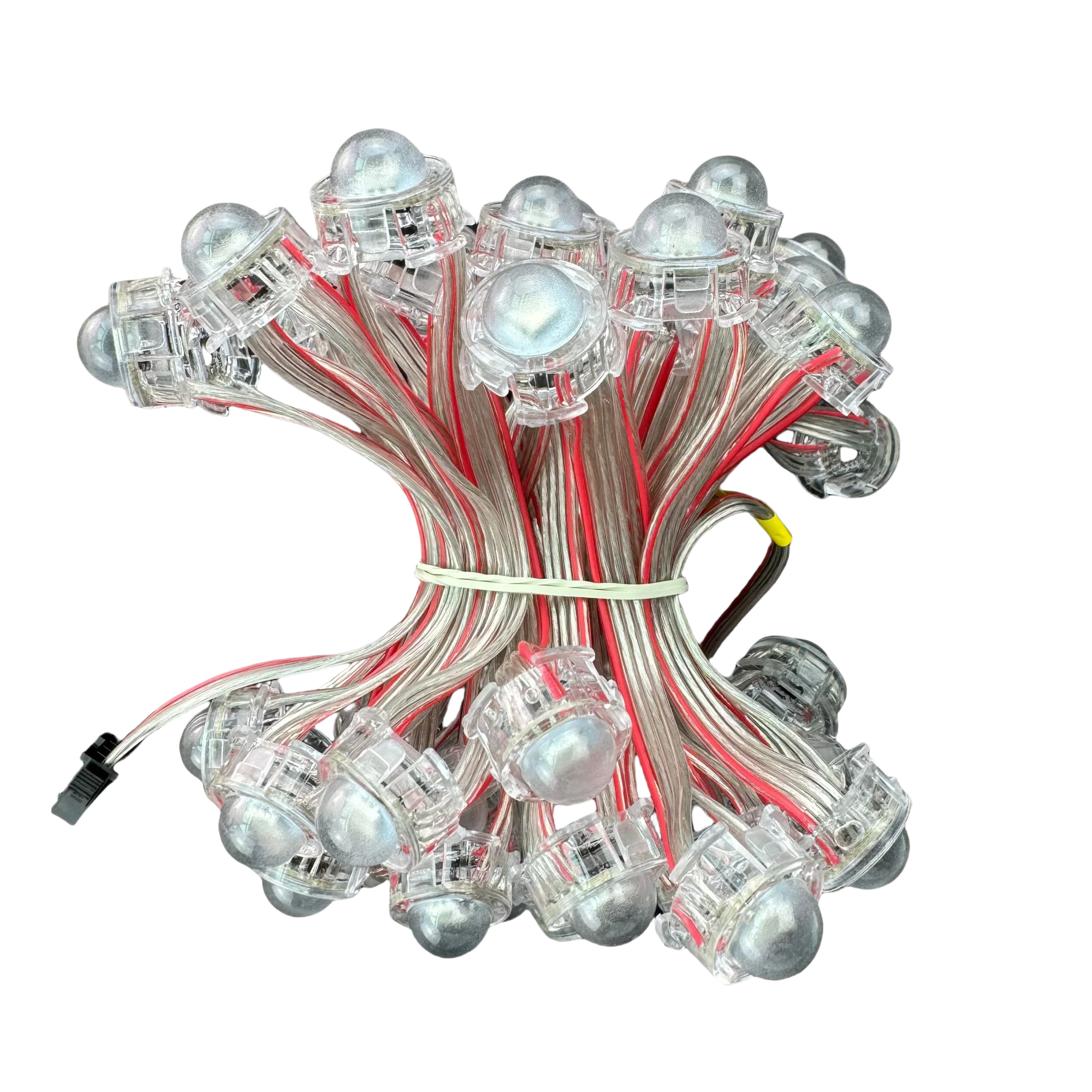 주소 지정 가능, RGB 풀 컬러, IP68, GS8206 픽셀 모듈, 5050 LED 1 개, 0.24W, 백업 신호 라인 포함, 직경 20mm, DC5V