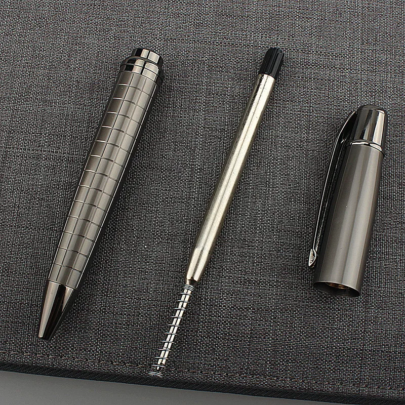 Luxury High Quality Stationery for School Student Pen Metal Lattice Engraving Technology Ball Point Pen Office Supplies