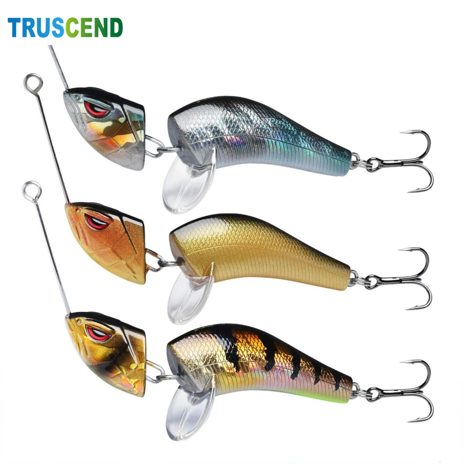 

3pcs Artificial Bait Trolling Swinger Two Sections 8cm 24g Hard Bait Lead Head Full Swimming Layer Lua False Lure Bait Fishing