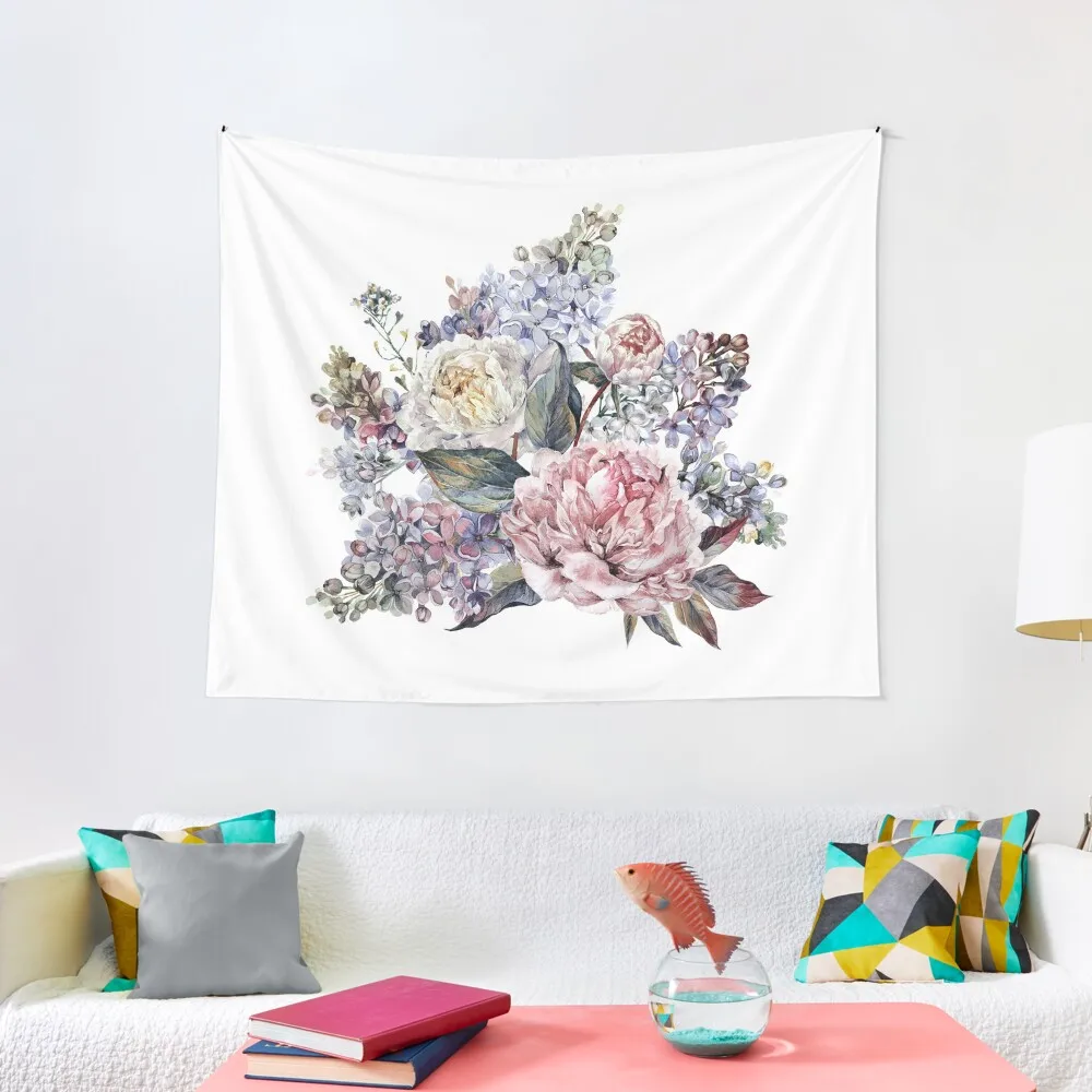 

Watercolor Bouquet Tapestry Bedrooms Decor Things To Decorate The Room