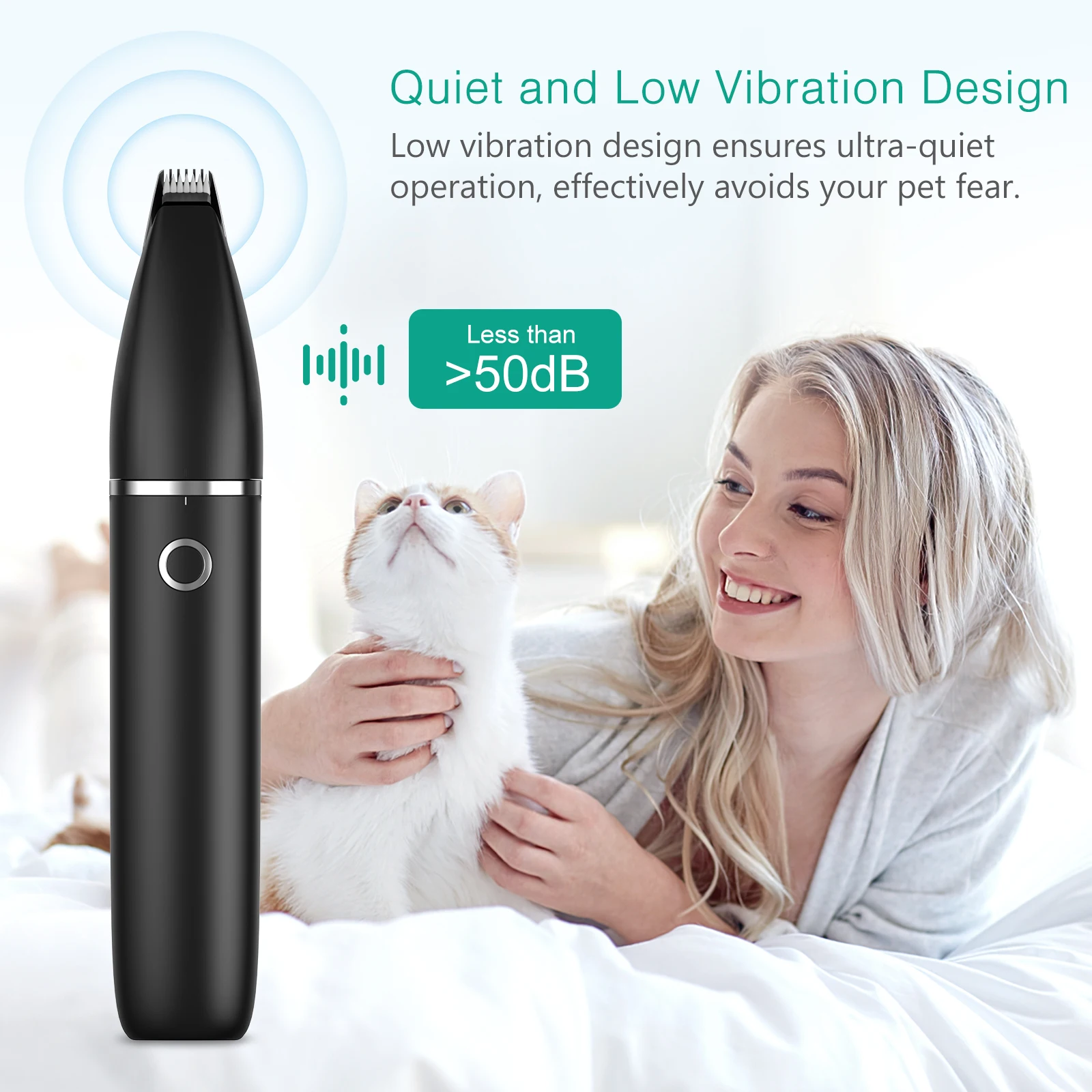 ORIA Silent Dog Clippers 2 IN 1 Electric Dog Trimmer Grooming Kit 2 Clipping Heads Rechargeable Hair Trimmer Cats P pet clipper dog hair trimmer pet hair trimmer dog clipper