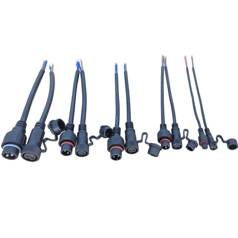 1 Set 2/3/4/5/6/7/8 Pin Industrial Male and Female Socket Plug Circular Power Connector Waterproof Plug Outlet With Dust Cover power plug adapter,power socket adapter,electrical power socket,electrical sockets,power cable plug