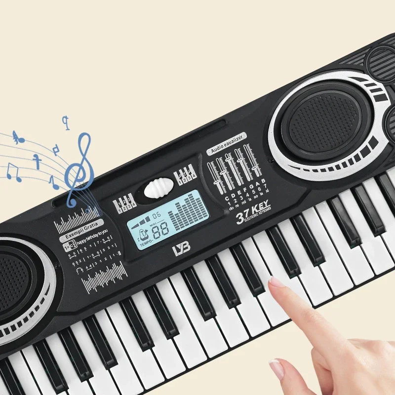 Portable 37 Keys Digital Keyboard LED Display Digital Electronic Piano Children Musical Instrument Kids Educational Toy 3
